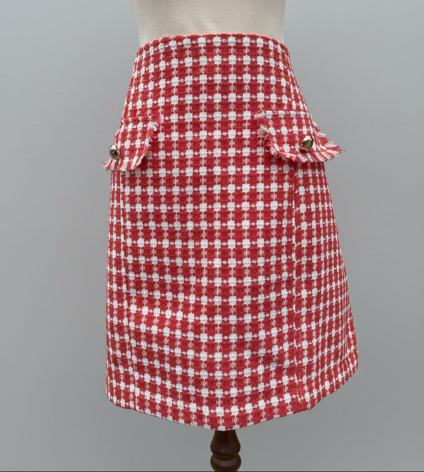 Kaities Red Check Skirt - 16
