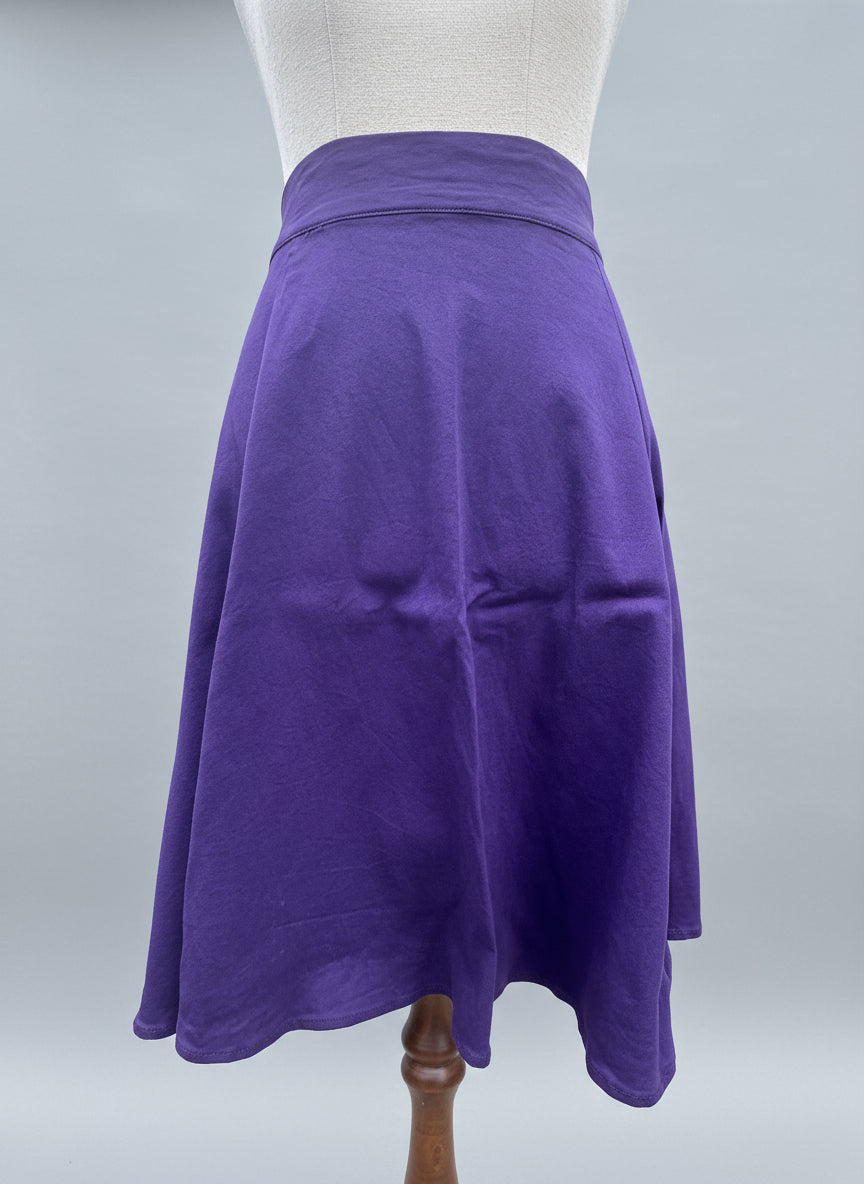Collectif Purple Skater Skirt - XL